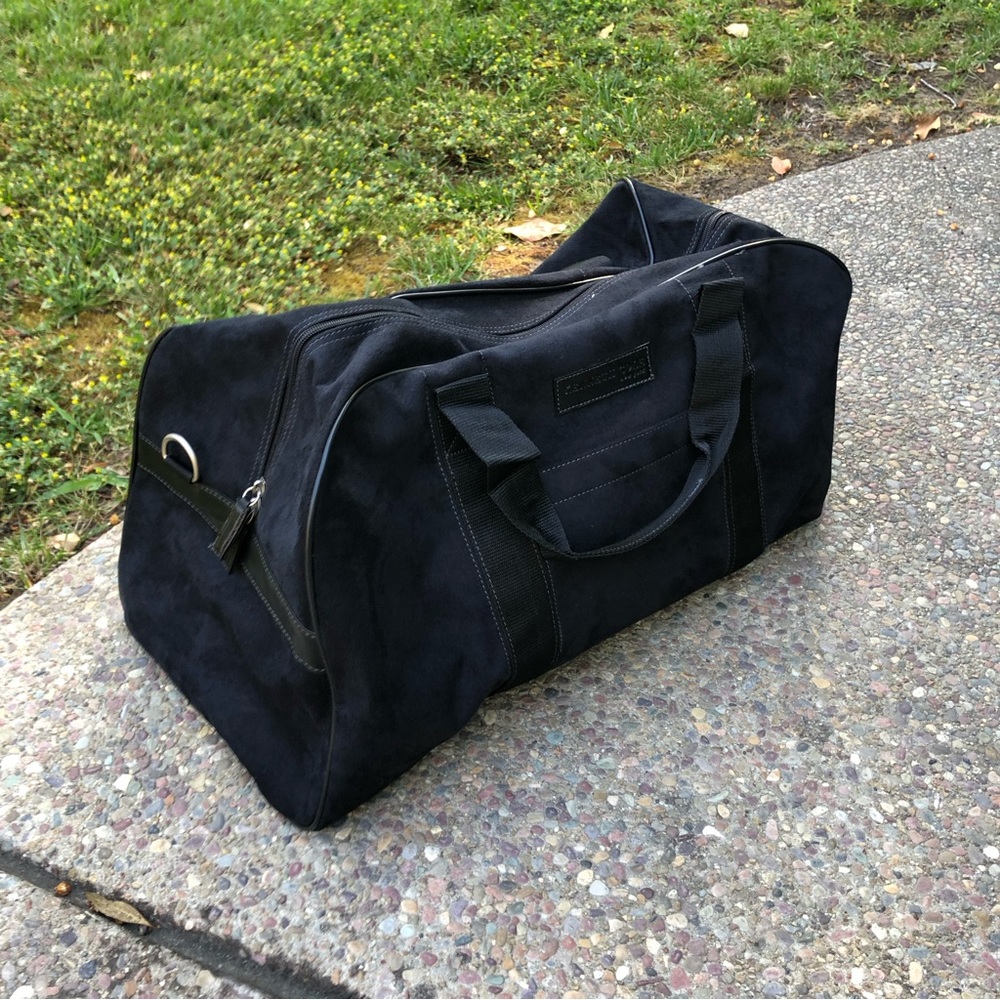 Kenneth Cole New York Suede Duffel Black Weekend